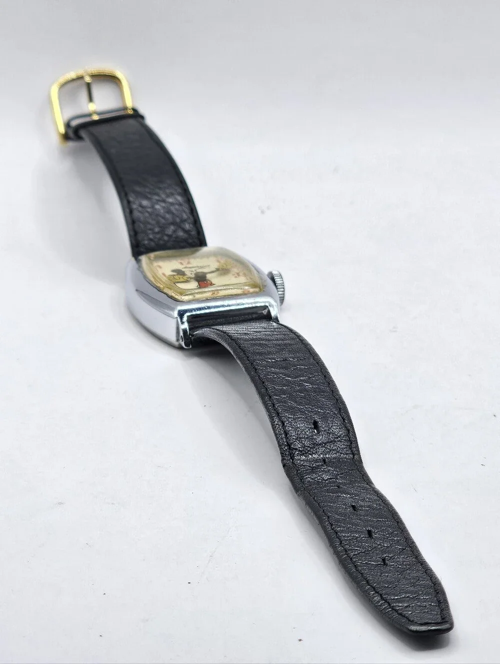 Rare 1947 Ingersoll US Time Mickey Mouse (Measles) Wristwatch Running